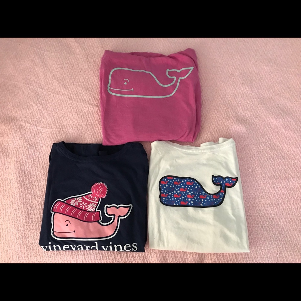 3 Vineyard Vines LS shirts